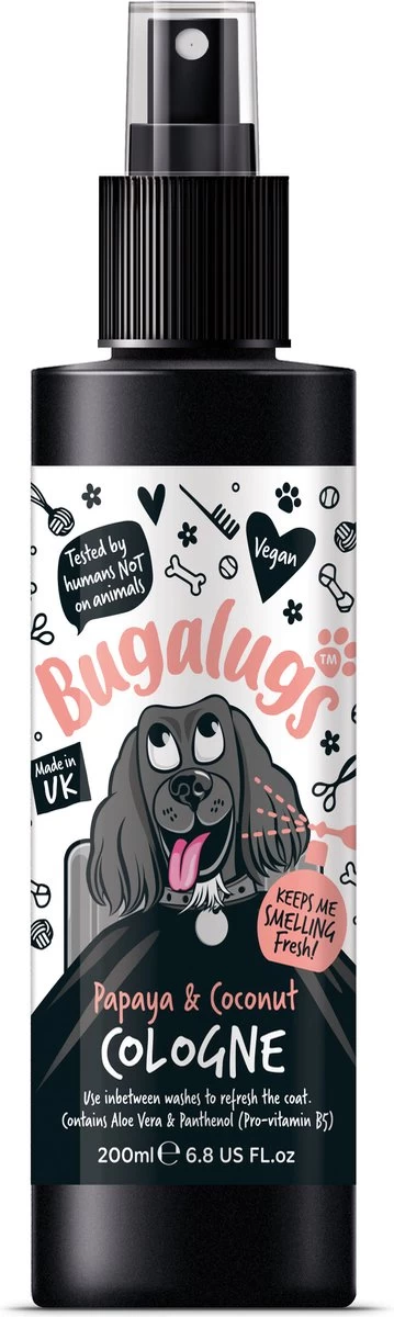Bugalugs - Vachtverzorging Hond - Papaya & Coconut Hondenparfum - Alle Huidtypes - Dierproefvrij - Vegan - 200 Ml