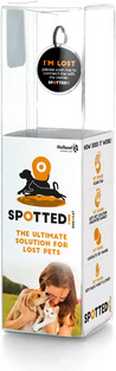 Spotted! Pro Smart Pet Tag – Hondenpenning En Kattenpenning – QR Code – NFC Chip – Small - Ø2.4cm - Zilver - Afbeelding 2