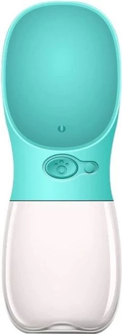 Honden Waterfles 350ml - Bidon/Fles - Hond/Katten/Huisdieren Drinkfles - Blauw