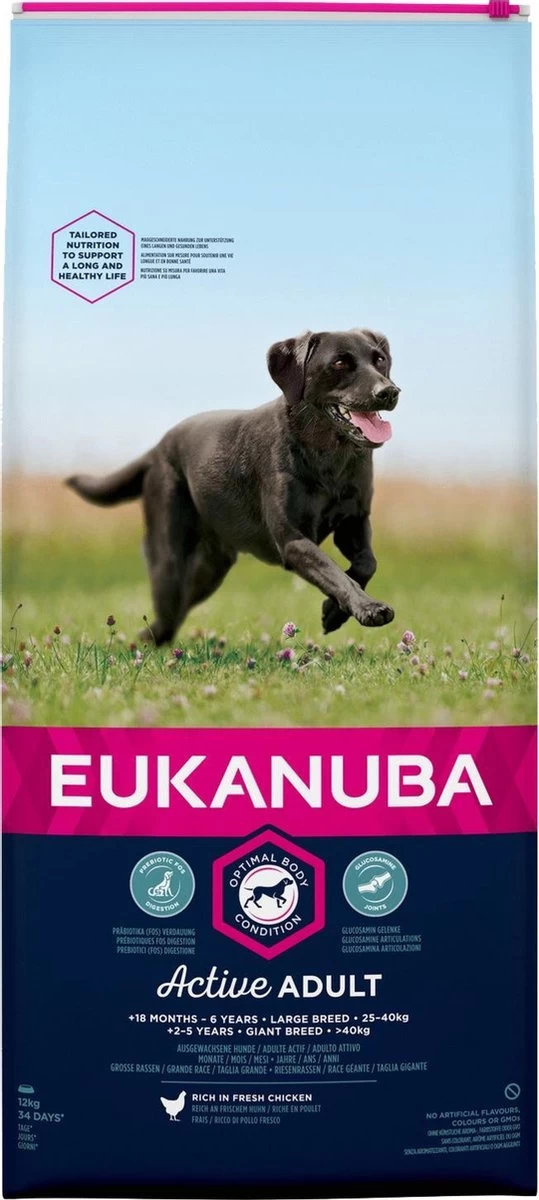 Eukanuba Dog Adult - Large Breed - Kip - Hondenvoer - 12 Kg - Afbeelding 3