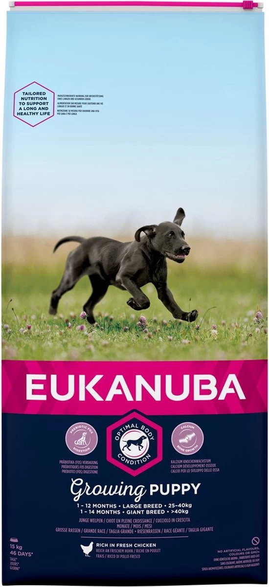 Eukanuba Dog Puppy Large Breed - Kip - Puppyvoer - 15 Kg - Afbeelding 3