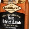 Carnilove Grain Free Fresh Ostrich & Lamb Adult Small Breed 6 Kg - Hond