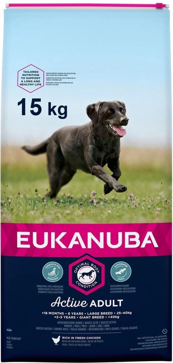 Eukanuba Dog Adult Large Breed - Kip - Hondenvoer - 15 Kg - Afbeelding 4