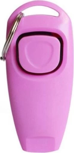 Luxe Clicker Met Fluit - 2 In 1 Hondentrainer - Hondenklikker - Met Bevestigingsring - Hond Trainen Met Een Clicker En Fluit - Honden Trainer - Roze - Puppy Klikker - Puppy Trainen - Kattentrainer - Trainingshulp Voor Huisdieren - Huisdieren