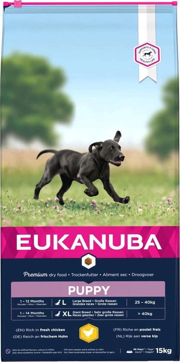 Eukanuba Dog Puppy Large Breed - Kip - Puppyvoer - 15 Kg