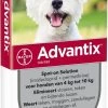 Bayer Advantix Vlooien & Teken Pipetten - Hond 4 Tot 10 Kg - 4 Stuks