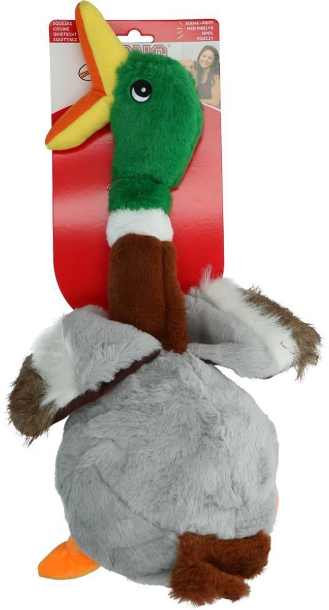 Kong Shakers Honkers Duck - Hondenspeelgoed - Grijs Bruin Groen Large - Afbeelding 7