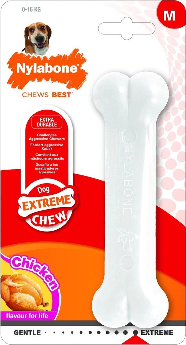 Nylabone Harde Bijters Kluif - Kip - Voor Honden Tot 15 Kg