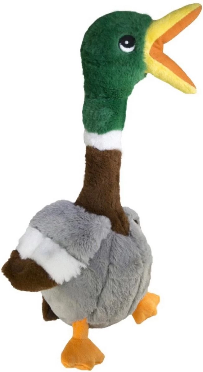 Kong Shakers Honkers Duck - Hondenspeelgoed - Grijs Bruin Groen Large - Afbeelding 5