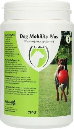 Excellent Dog Mobility Plus – Ter Ondersteuning Van De Pezen, Kraakbeen, Banden En Gewrichten Van Honden - Geschikt Voor De Hond - Aanvullend Diervoeder - 750 Gram