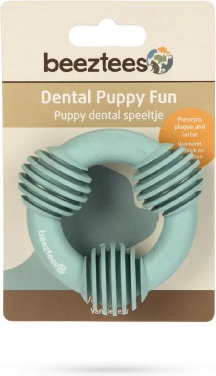 Beeztees Rubber Dental Ring Puppy Groen 8 Cm - Afbeelding 3