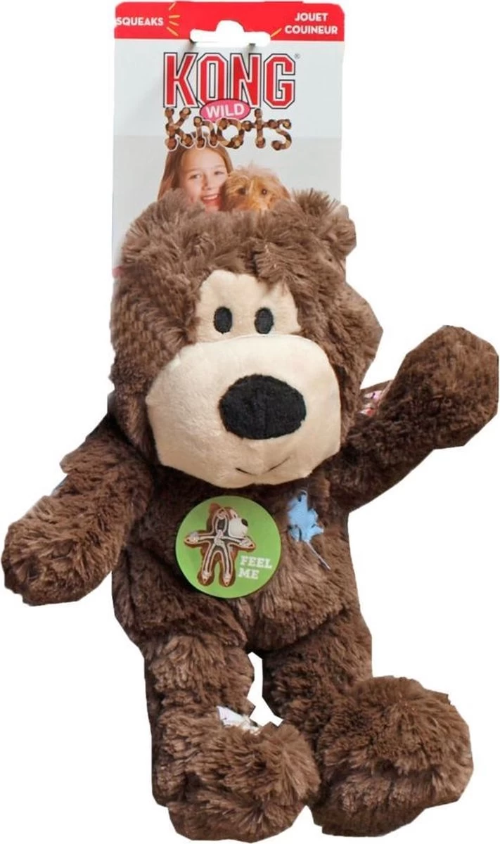 Kong Wild Knots Beer - Hondenspeelgoed - Assorti - M - 25 X 20 X 10 Cm - Afbeelding 7