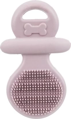 Merkloos Fopspeen Natuurrubber Paars 9 Cm ( Honden Bijtring Puppy )