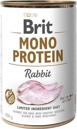 BRIT Mono Protein Rabbit - Hondenvoer - 6 X 400 G