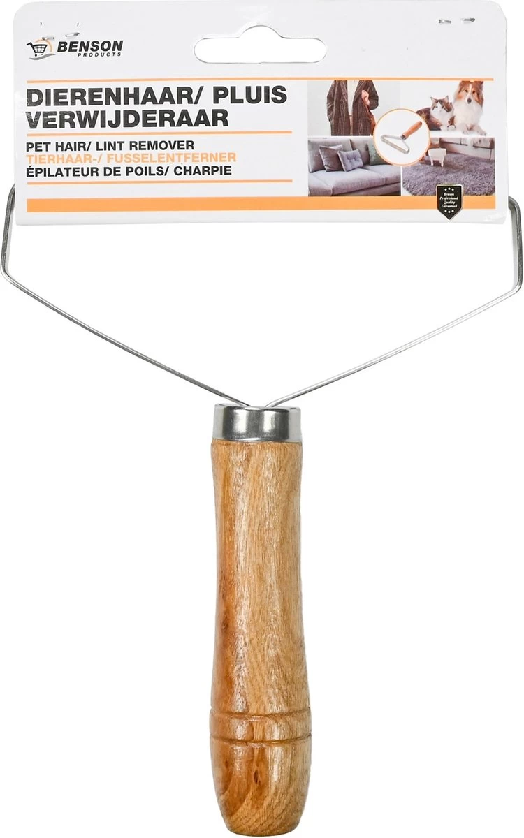 Benson Dierenhaarverwijderaar - Handmatig - Hout - 17.5 X 13.5 Cm - Afbeelding 2