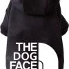 Db Honden Hoodie - The Dog Face - 1 Kg Hond - Hondenjas Met Capuchon - Hondenkleding - Hondentrui Met Capuchon - Zwart