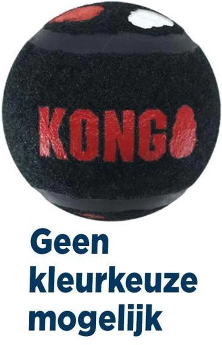 KONG Signature Speelballen L - Steviger Dan Tennisballen - Niet Schurend Materiaal - Speelbal Voor Honden - 2 Stuks - Afbeelding 4