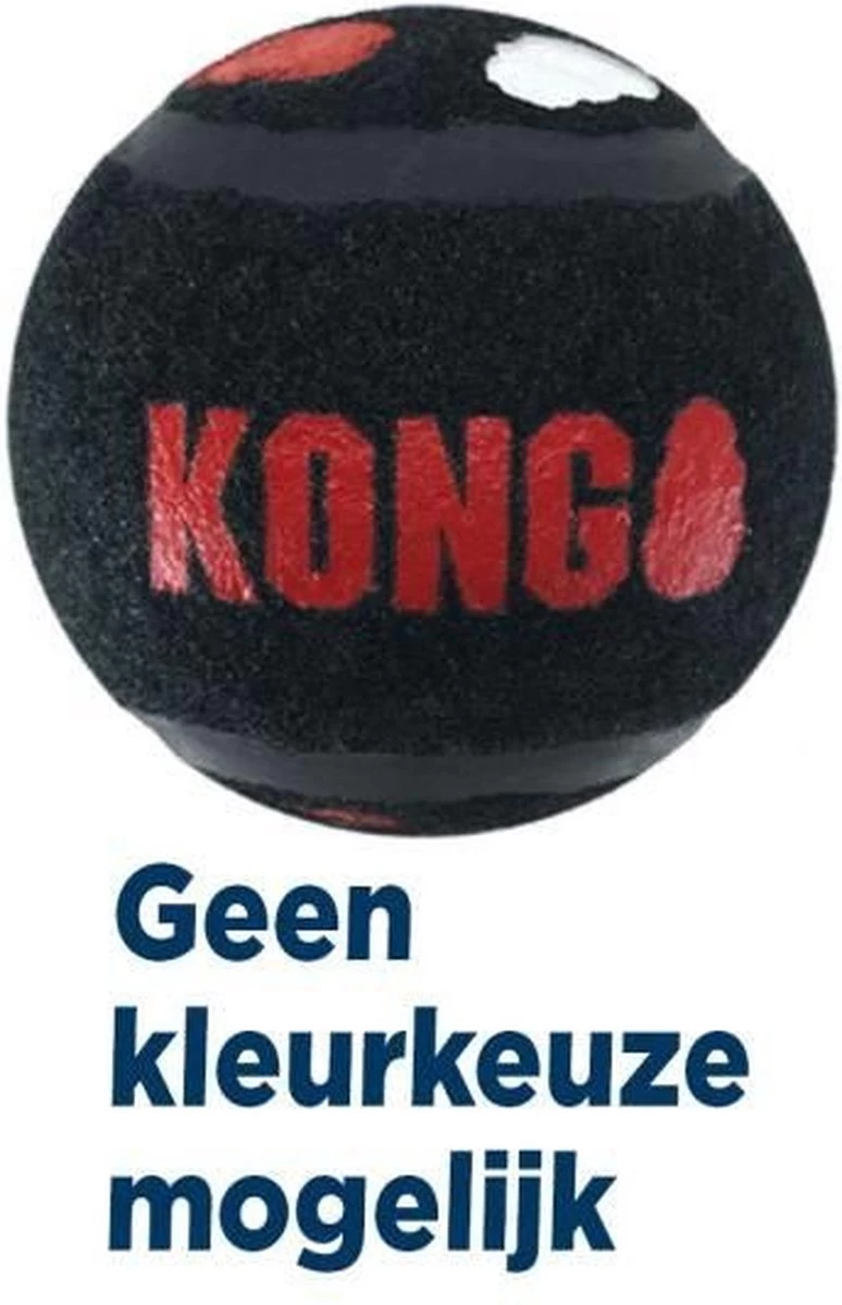 KONG Signature Speelballen S - Steviger Dan Tennisballen - Niet Schurend Materiaal - Speelbal Voor Honden - 3 Stuks - Afbeelding 5