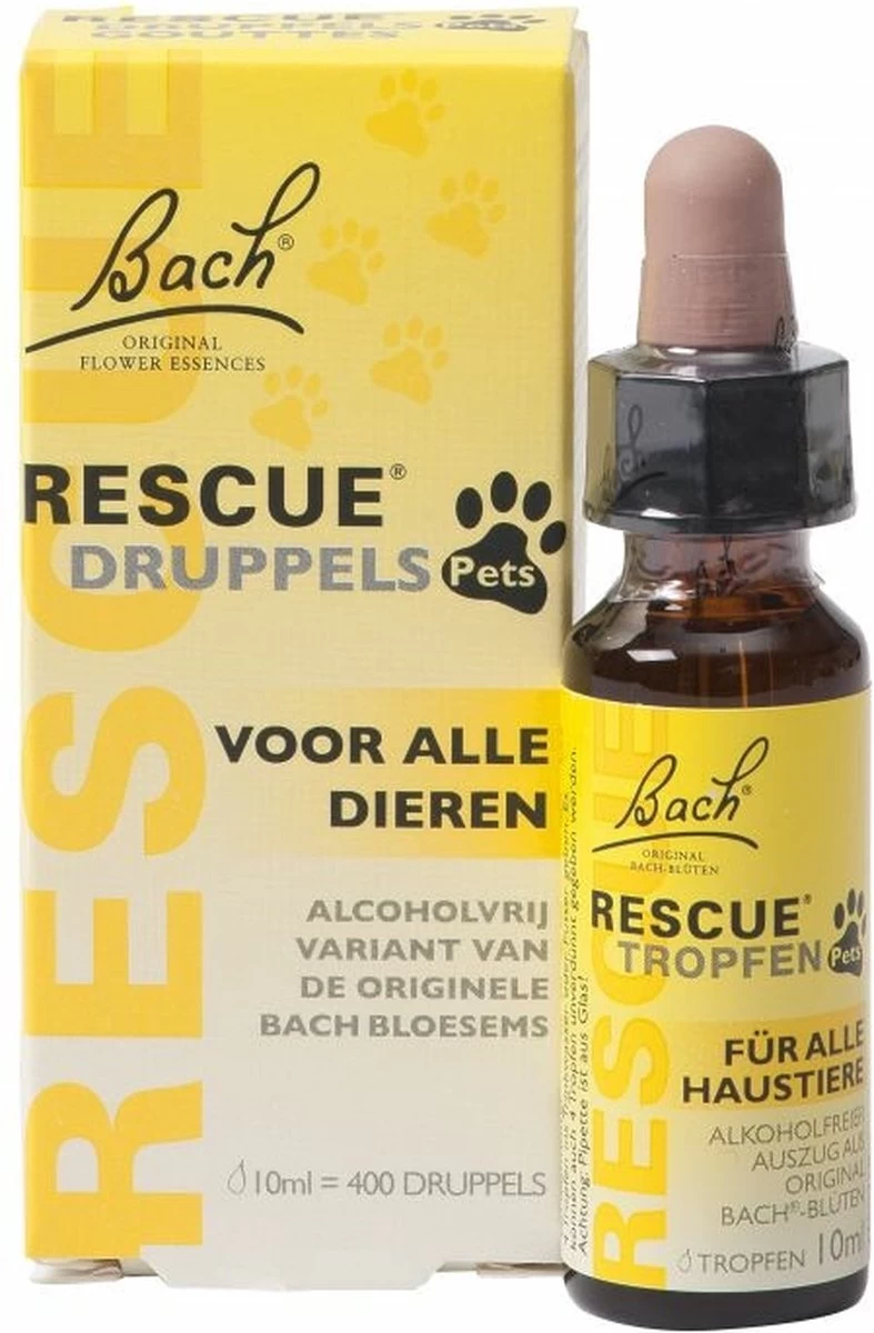 Bach Rescue Remedy Pets Druppels - Dieren Antistressmiddel - 10 Ml