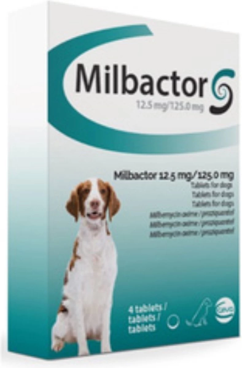 Milbactor Ontwormingsmiddel - Grote Hond - 4 Tabletten - Afbeelding 2