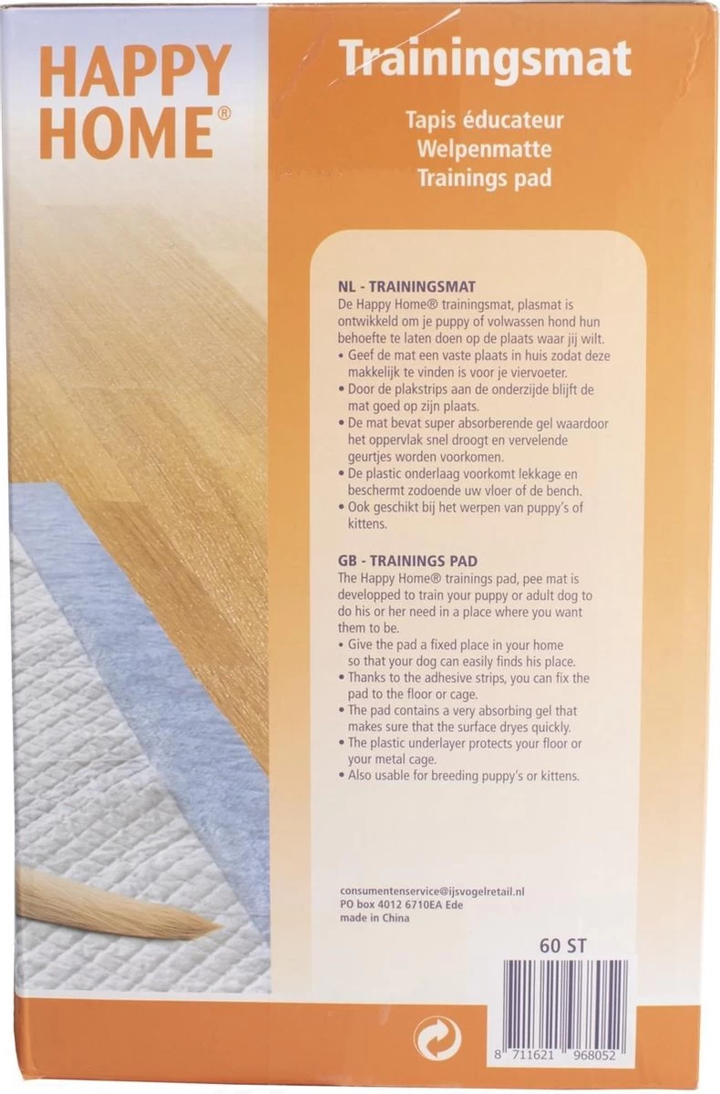 Happy Home Trainingsmat - Zindelijkstraining - 60 Stuks - 60X60 Cm - Afbeelding 2