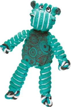 Kong Floppy Knots - M/L - Nijlpaard - Hondenspeelgoed - Groen/ Blauw - 36 X 19 X 8 Cm