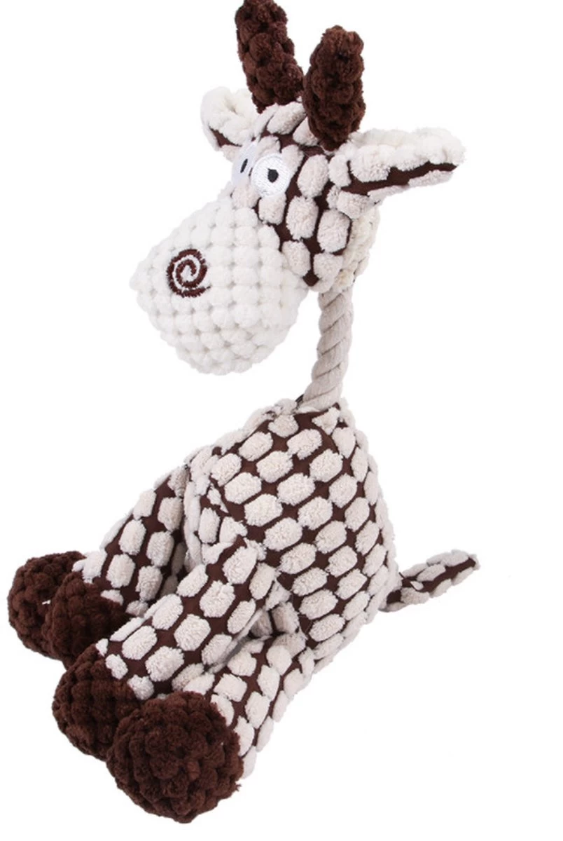 Honden Knuffel - Set Van 2 - Hondenspeelgoed Met Piep - Honden En Katten - Ezel En Giraf - Sellaio - Afbeelding 12