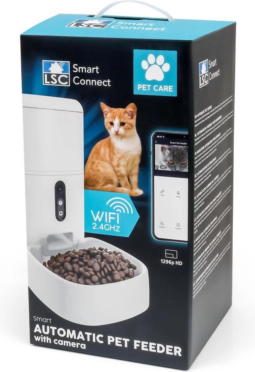 LSC Automatische Voerbak - Voerautomaat - Voederbak Kat & Hond - Camera, App En WiFi - Wit - Afbeelding 5