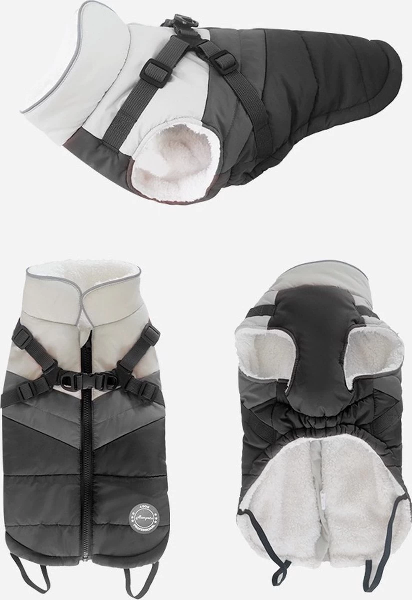 Nixnix - Honden Jas - Maat M - Hondenjas - Kleine Hond - Grote Hond - Waterafstotend - Gevoerd Met Rits - Warme Hondenjas - Afbeelding 2