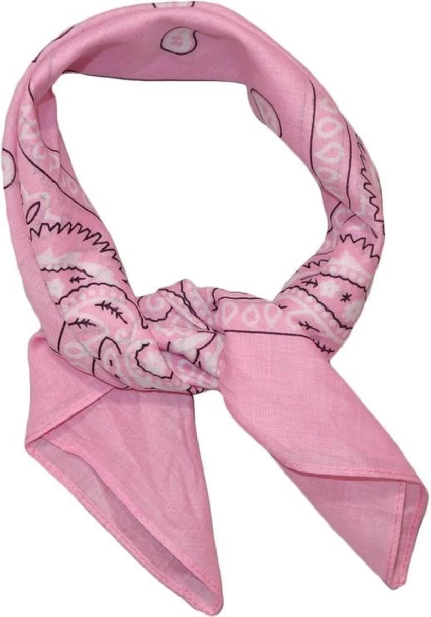 Merkloos Bandana - Roze - Unisex - Festival - Carnaval - Bandana Hond