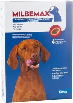 Elanco Milbemax Kauwtablet Hond - Anti Wormenmiddel - 28 G 4 Stuks Vanaf 5 Kg