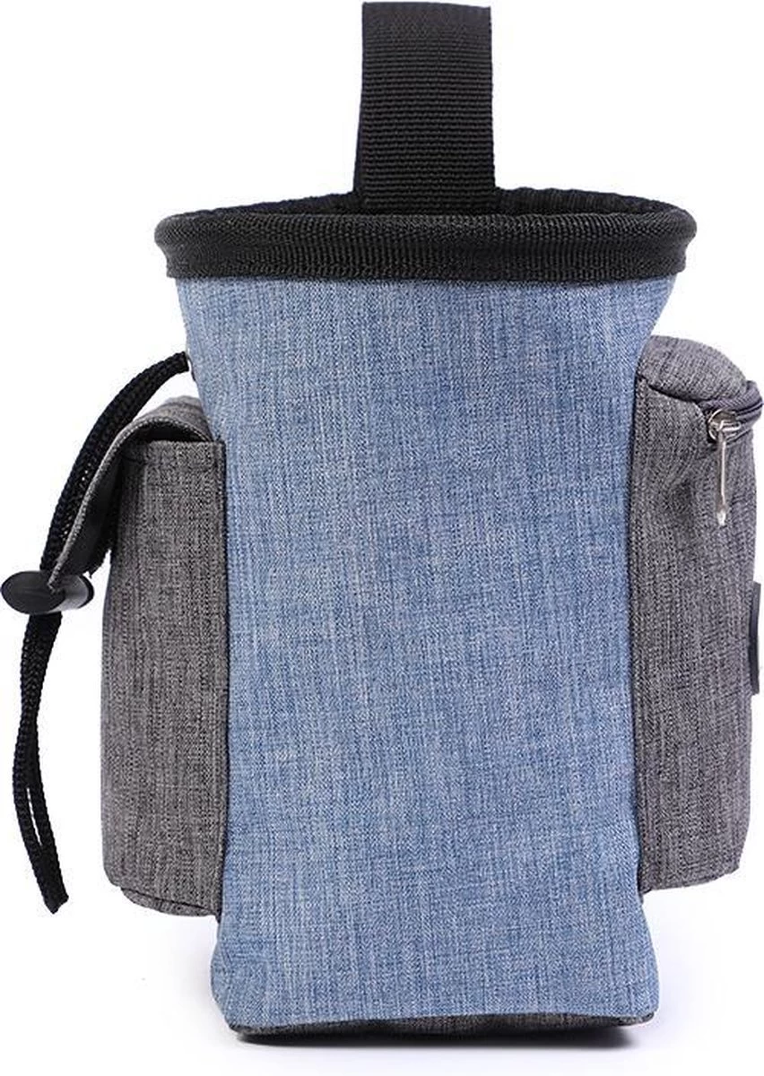 Honden Beloningstasje - Honden Beloningszakje - Treat Pouch - Honden Puppy Training - Poepzakjes Houder - Puppy Benodigdheden - Honden Snacktasje - Blauw 17x15cm - Afbeelding 3
