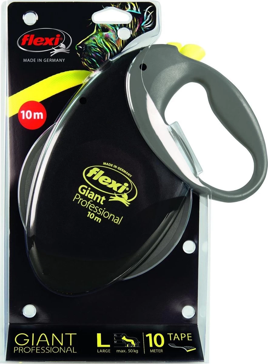 Flexi Giant Tape - Hondenriem - Zwart/Geel - L - 10 M - (<50 Kg) - Afbeelding 9