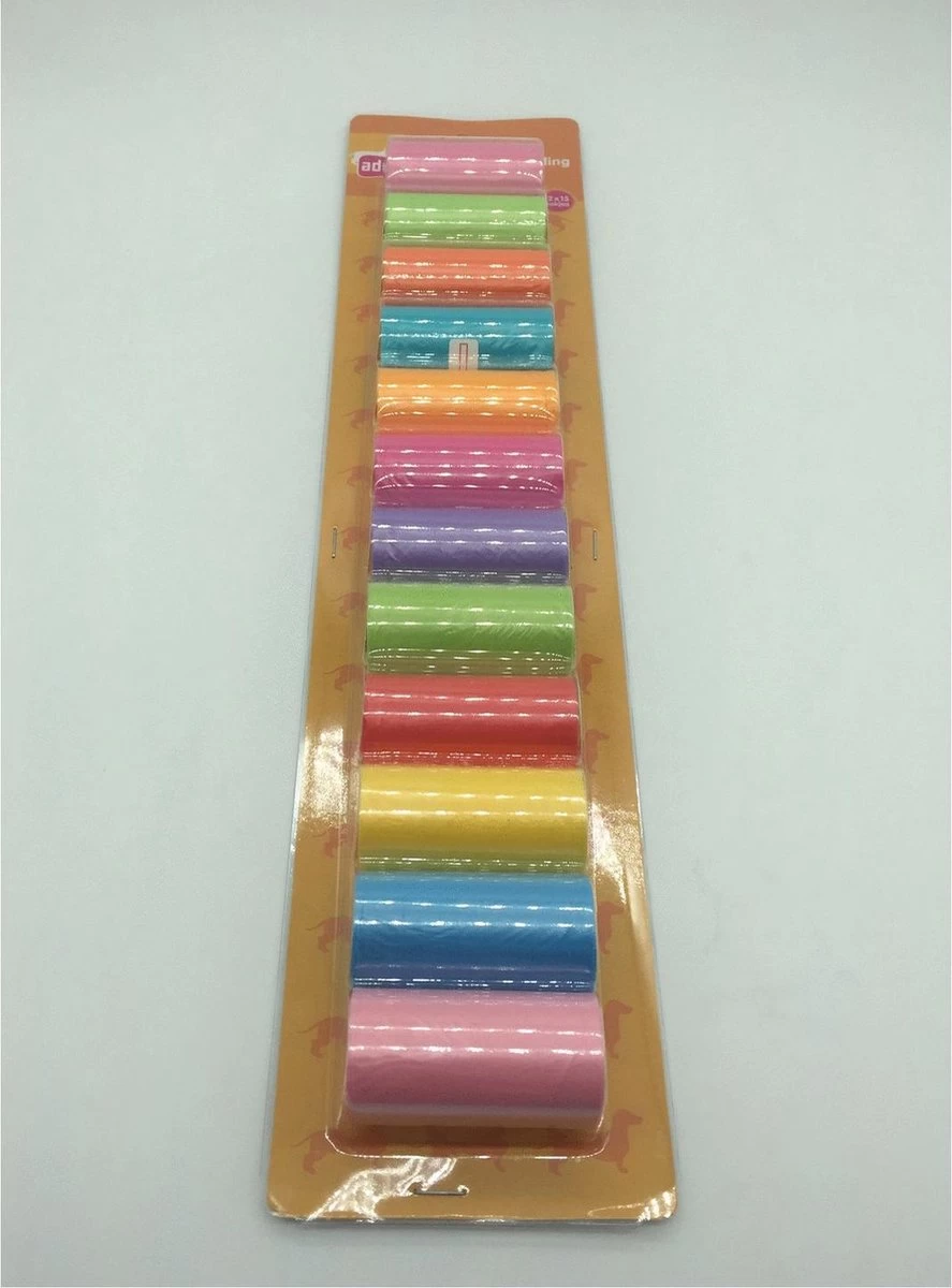Adori Poepzakjes Regenboog - Hondenpoepzakjes - Assorti 12 Rollen - Afbeelding 5
