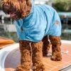 Dogs&Co Honden Badjas Blauw Maat XL Incl. Waszakje - Hondenbadjas