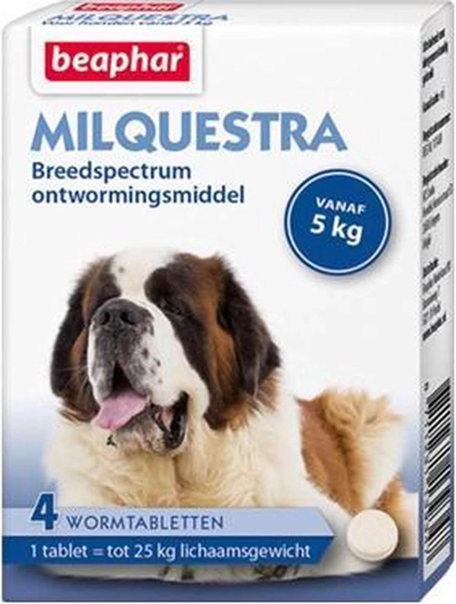 Beaphar Milquestra Ontworming Tabletten Hond 5-50kg 2 Tabletten - Afbeelding 12
