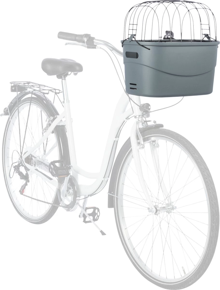 Trixie Stuur-Fietsmand Kunststof Grijs - 42X30X39 CM TOT 5 KG