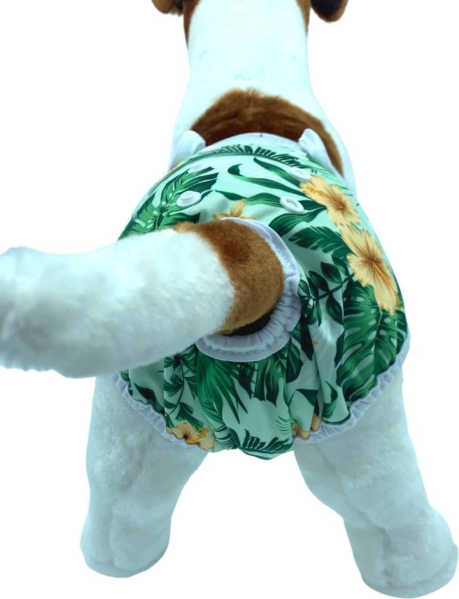 Loopsheidbroekje Hond - Bloemenprint - Maat XXL - Voor Grote Teefjes - Herbruikbaar - Hondenbroekje - Hondenluier - Loopsheid - Ongesteldheid - Voorkomt Ongewenste Zwangerschappen Bij Teefjes - Milieuvriendelijk - Verantwoord - Perfecte Pasvorm - Afbeelding 3