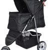 Hondenbuggy Zwart 3-wieler - Huisdieren Wandelwagen Inklapbaar - Dogs&Co