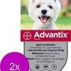 Bayer Advantix Vlooien & Teken Pipetten - Hond 4 Tot 10kg - 2 X 6 Stuks