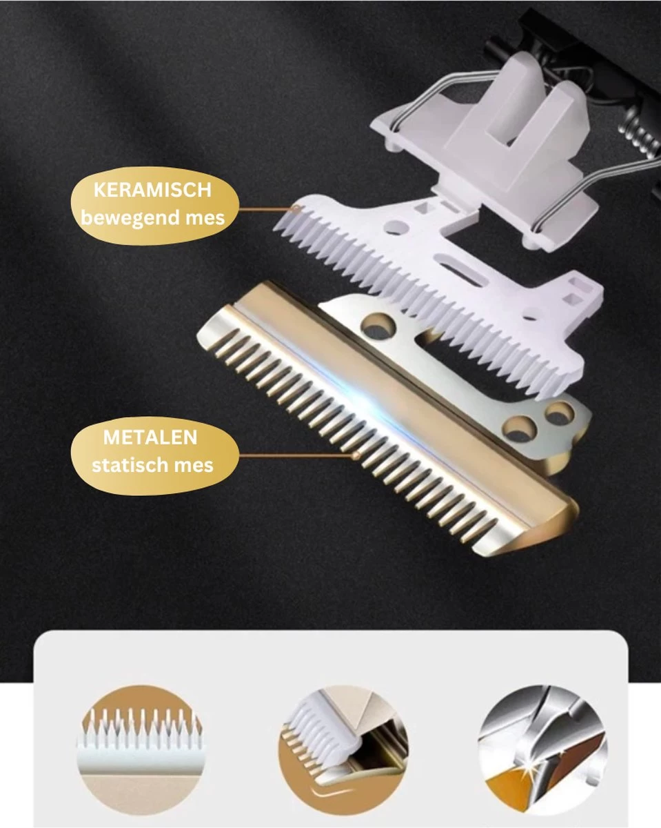 BeautyFit - 16-delig Hondentondeuse Set - Professionele Honden Trimset - Dieren Tondeuse Voor Dikke Vacht - Meest Complete Set - Inclusief 4 Opzetkammen - Hondenschaar - Mist Verstuiver - Handschoen Borstel - Nagelknipper - Afbeelding 8