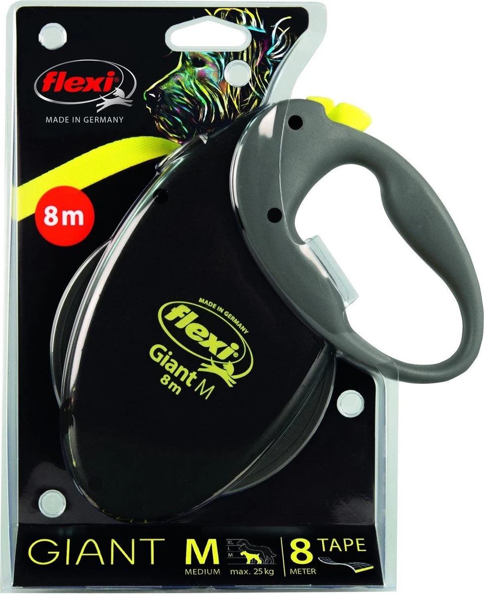 Flexi Giant Tape - Hondenriem - Zwart - M - 8 M - (<8 Kg) - Afbeelding 6