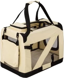 Autobench Nylon Bench Hond - Beige/Zwart - 68 X 41 X 51 Cm