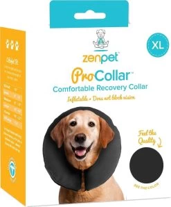 Zenpet ProCollar Hondenkraag XL – Hondenkraag – Beschermkraag Hond – Hondenkap Na Operaties – Zwart – Nek Omtrek 40.6 Tot 55.9cm