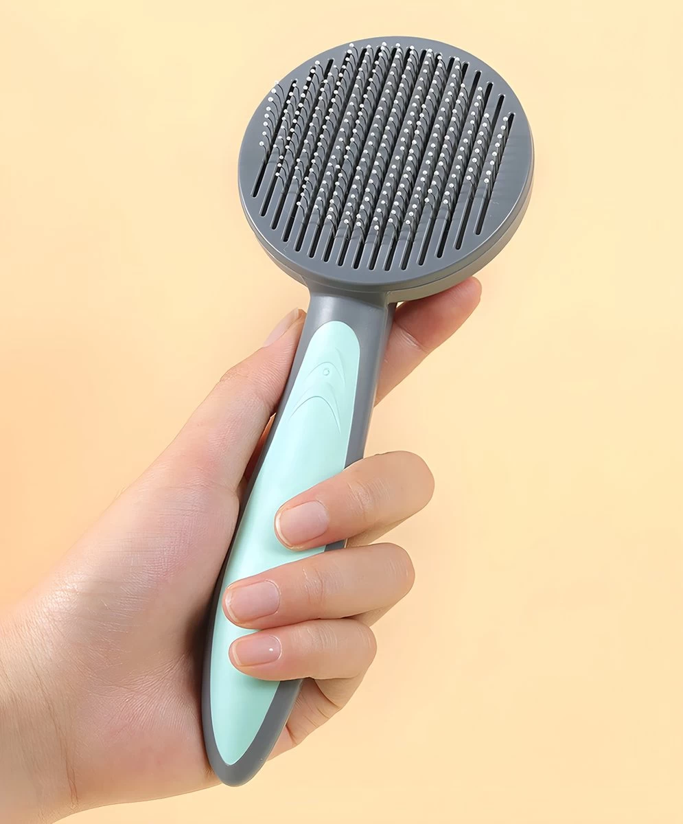 Pakeway T9 - Kattenborstel - Zelfreinigende Kattenkam - Roze - Massageborstel - 19,3 Cm - Afbeelding 9